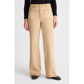 Madewell The Emmy Patch Pocket Wide Leg Pants in Fawn at Nordstrom, Size 28