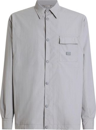 Dolce & Gabbana Shirtjack met logoplakkaat - Grijs