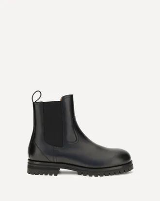Loro Piana Kent leather ankle Boots Male 45