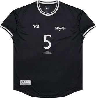 Yohji Yamamoto Sportswear, male, Black, Size: S Elite 5 Football Jersey