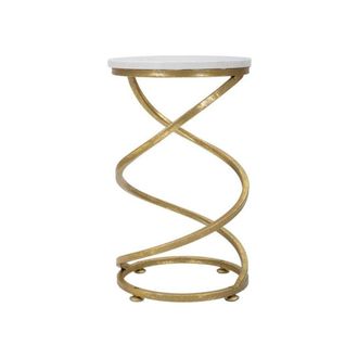 Mauro Ferretti Mesa auxiliar espiral de metal dorado &oslash; cm 27,5x47,5