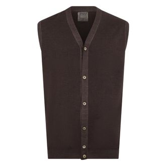 Fedeli Truien & Vesten, Heren, Bruin, 4Xl, Wol, Mouweloze Vest
