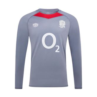 Umbro Heren 24/25 Engeland Rugby Relaxed Fit Trainingstrui met lange mouwen (Folkstone/Grijs)
