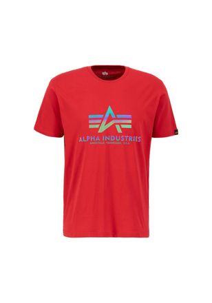 Alpha Industries T-Shirt ALPHA INDUSTRIES Basic T-Shirt BL Rainbow Ref., Herren, Gr. XXL, rot, Obermaterial: 100% Baumwolle, Shirts T-Shirt