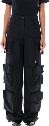 Emporio Armani Capsule Black Blue Asv Multi-pocket Cargo Trousers