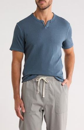 Lucky Brand Burnout Notch Neck T-Shirt in Midnight Navy at Nordstrom Rack, Size Xx-Large