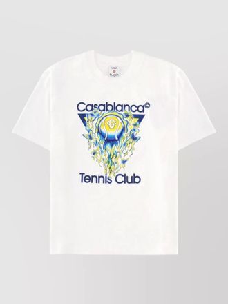 Casablanca graphic print crew neck short sleeve top