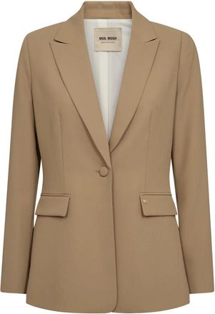 Mos Mosh Elegant Mmleonora Miley Blazer Tannin - Dames - Blazers - Beige - XS - Polyester - Jassen