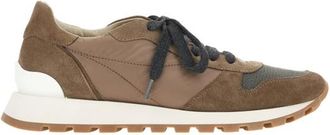 Brunello Cucinelli Sneakers Monile con inserti in camoscio - - Shoes - Donna - Marrone - 38 EU