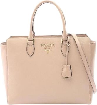 Prada Pre-owned Saffiano Leather Tote Bag - Dames - Vintage Shopper - Roze - ONE Size - Leer - Vintage