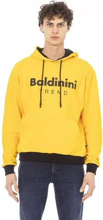 Baldinini yellow Cotton Men Mens Hoodie