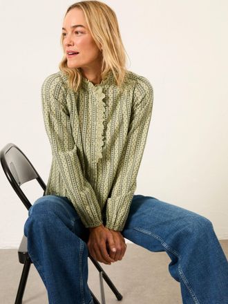 Fat Face FatFace Pia Green Regular Blouse
