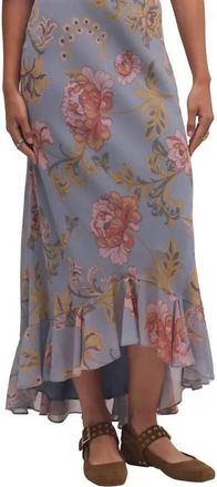Free People Swan Song Printed Midi Dress In Tradewinds Combo