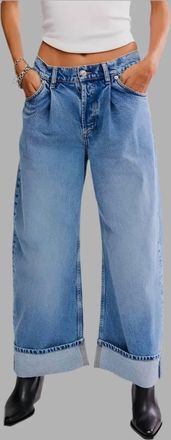 Free People Alia Wide Leg Jeans In Beacon