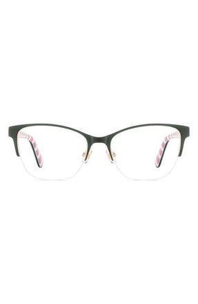 Kate Spade New York diandra 51mm rectangular optical glasses in Green at Nordstrom