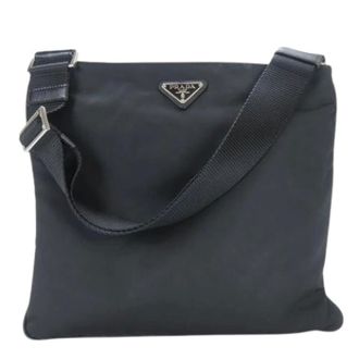 Prada Vintage, unisex, Zwart, ONE Size, Nylon, Pre-owned Vintage Cross Body Bag