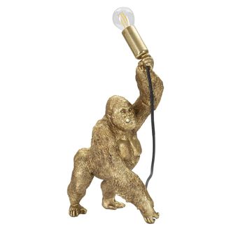 Dmora L&aacute;mpara De Mesa Bakadaha, Necesita 1 Bombilla, Casquillo E14, Interruptor Manual, Oro