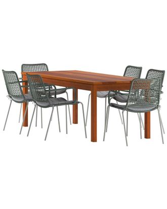 Amazonia Teak 7Pc Rectangular Patio Dining Set