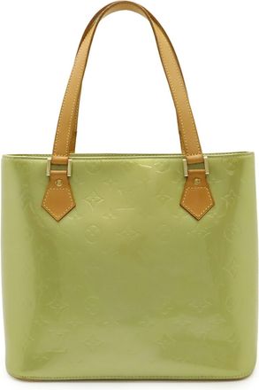 Louis Vuitton Lime Yellow Leather Shoulder Bag Tote Bag (Pre-Owned)