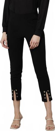 Joseph Ribkoff Grommet Detail Crop Pant In Black