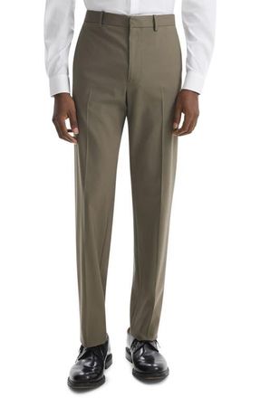 Theory Mayer New Tailor 2 Wool Dress Pants in Moss - F03 at Nordstrom, Size 34
