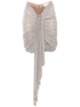 Giuseppe Di Morabito crystal-embellished asymmetric mini skirt - Silver