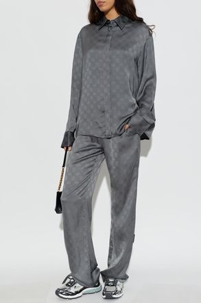 Off-white Shirt With Monogram, Womens, Grey