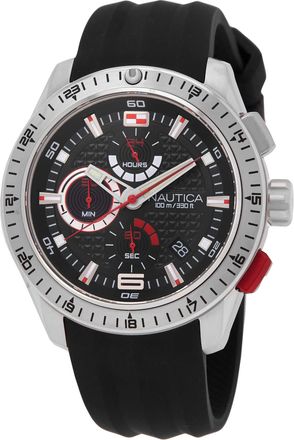 Nautica Nst 101 Chronograph Quartz Black Dial Mens Watch NAPNSF109