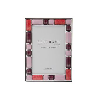 BELTRAMI Portafoto pietre corallo foto 10x15 cm Beltrami con argento Miro Silver