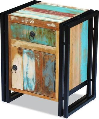 vidaXL Bedside Cabinet Solid Reclaimed Wood vidaXL