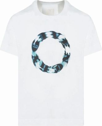 Givenchy Mens Givenchy Circle Logo Oversized White T-Shirt - Size: 36