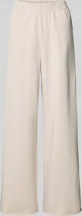 Karo Kauer Jogpants mit Rollsaum und elastischem Bund in Hellgrau, Größe XL