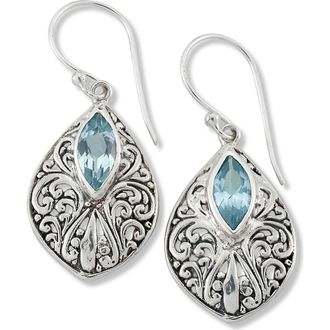 Samuel B. Sterling Silver Blue Topaz Drop Earrings at Nordstrom Rack