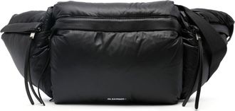 Jil Sander logo-print padded belt bag - men - Polyamide/Polyamide/Ovine Leather (top grain) - One Size - Black