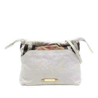 Burberry Pre-owned Bucket Bags, female, White, Size: ONE SIZE Pre-owned Crossbody Bag