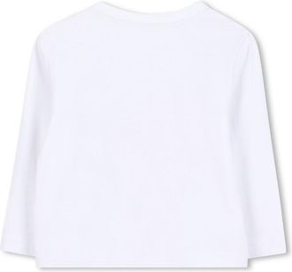 Karl Lagerfeld Logo-Embroidered Cotton T-Shirt - White