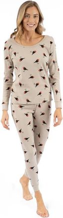 Leveret Womens Cotton Matching Family Pajamas, Wild Canvas Prints in Birds at Nordstrom, Size X-Small