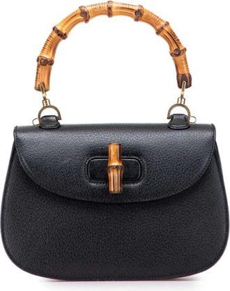 Gucci Pre-owned Handbags, female, Black, Size: ONE SIZE Pre-owned Top Handle Bag