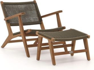 Bellagio la vita attrattiva Bellagio Elcito lounge tuinstoel met voetenbank