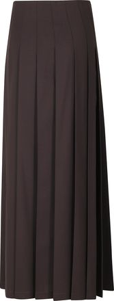 Department Five Kilt-Style Long Skirt With Structured Pleats And Buckle Belt