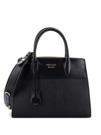 Prada Esplanade Tote Saffiano with City Calf Small satchel - Zwart
