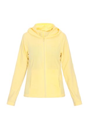 Faina Fleece jas Dames lichtgeel