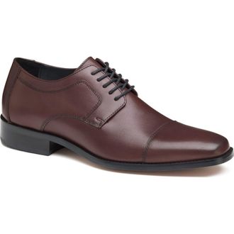 Johnston & Murphy Novick Cap Toe Derby - Wide Width Available in Burgundy at Nordstrom Rack, Size 10.5