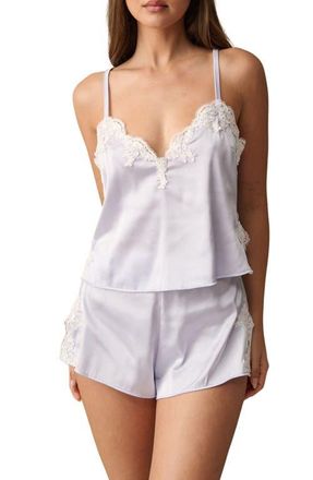 Kat The Label Cinderella Lace Trim Stretch Satin Camisole at Nordstrom, Size Xx-Large