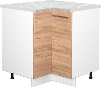 Vicco Armario De Esquina Fame-line, Roble Dorado, 80.5 Cm, Et M&aacute;rmol