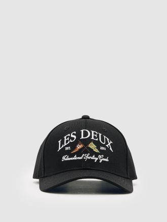 Les Deux Black Ivy League Cotton Baseball Cap