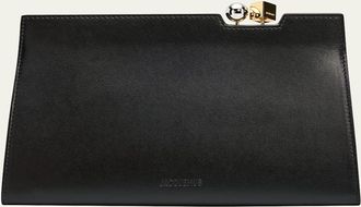 Jacquemus Le Salon Rond Carre Leather Clutch Bag