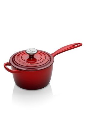 LE CREUSET Signature 1.75-Quart Enameled Cast Iron Saucepan in Cerise at Nordstrom