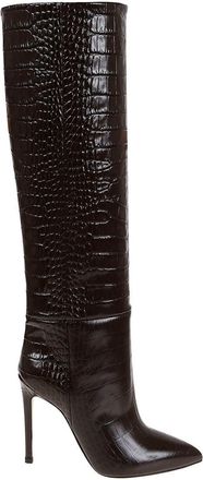 PARIS TEXAS Stiletto Boot In Crocodile-Effect Leather