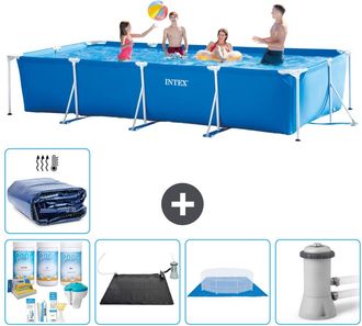 Intex Piscina Con Estructura Rectangular - 450x220x84 Cm - 7-piezas S20074